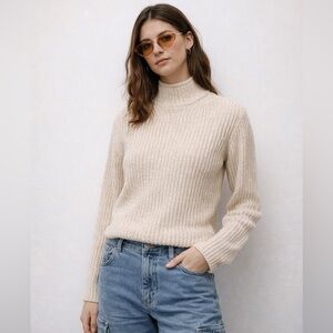 Acne Studio | S | Beige knitted Turtleneck Sweater